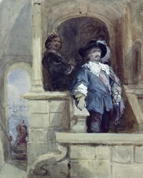 Sir Thomas Wentworth (later Graaf van Strafford) en John Pym in Greenwich, 1628